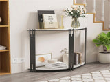 Half Moon Console Table Marble Semi-Circle Entrance Hall Table V767-JJ-XZ926-BLB