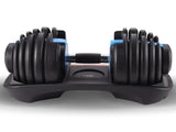 Powertrain 24kg Adjustable Dumbbell Home Gym Exercise Weights Free Workout Blue DMB-BF1-024-1-BU