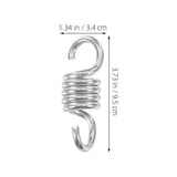 4-Pack Heavy Duty Steel Swing Hooks for Hanging Patio Equipment and Outdoor Suspension V1366-AZ2-W-19589