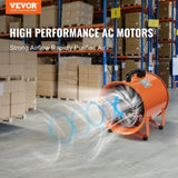 Portable Ventilator, 304.8mm/12inch Heavy Duty Cylinder Fan with 10m Duct Hose, 367W Strong Shop V952-BXS550W1012IN2YW8V3