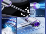 Silvery-purple Wireless Handheld Vacuum Cleaner with Blow, Suck, Inflate, and Pump Functions V888-ELOSUNG48117