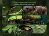 Dark green Portable Digital Microscope for - 1000x Magnification, 1.54 Inch Screen, 8 LED Lights, V888-ELOSUNG56292-1
