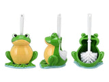 Frog Shape Toilet Brush Creative Bathroom Cleaning Brush with Holder Bowl Standing Toilet Brush Set V1294-YM0523-3117220058011