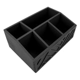 Tea Bag Organizer Multifunctional Wooden Divided Tea Bag Holder for Coffee Capsules Paper Cups Black V1294-YM0901-3117250004911