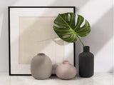 Small Vase Three-Piece Set, Desktop Round Cute Ceramic Flower Vase Simple Soft Home V1192-AZ-W-15844