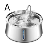 304 Stainless Steel Automatic Pet Water Fountain, 4L Cat Water Dispenser with Transparent Window, V1341-ZY-G9RDNHD8-A