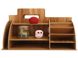 Wood Desktop Organizer Innovative Cosmetics Stationery Storage Rack for Home OfficeCherry Wood Color V1294-YM0721-3117210041012