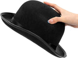 3 Pack Bowler Hat, 23" C Black Derby Felt Bolivian Costume Hat Accessories, Victorian Dress Up for V1259-DP01-A-852
