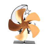 Wood Burner 5 Blades Ultra Quiet Air Circulation Heating Energy Saving Heat Powered Fireplace V1294-YM0706-3114230120312