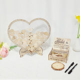 Wedding Fingerprint Guest Book Alternative,with Box and Small Hearts,Personalized Heart Drop Guest V1366-AZ2-W-03765