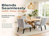 2Pcs Clear Plastic Chairs Cat/Dog Bite Resistant Dining Chairs, Clear Waterproof Chair V1192-AZ-W-17361