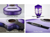 Alpha 34 Inch Classical Guitar Wooden Body Nylon String w/ Stand Beignner Purple GUITAR-D-34-PURPLE-CAPO