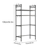 Over The Toilet Storage Rack, Adjustable 2-Tier Metal Frame Bathroom Shelf Organizer for Towels and V1192-AZ-W-30051