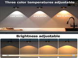 6 Lights LED Rechargeable Slim Cabinet Light, 2cm, Remote Control, Magnetic Mount V1171-CC-BOM001090-B