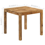 Dining Table Solid Mango Wood 82x80x76 Cm 43_246704