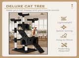 CARLA HOME 180cm Cat Tree Tower for Indoor Cats with Dual Condos, Plush Perches, Sisal Scratching V178-36383