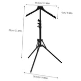 Adjustable Black Foldable Clothes Steamer Rack with Wide Base Ergonomic Height for Home and Retail V1366-AZ2-W-20203