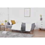 Merlin 3 Seater Sofa Futon Bed Fabric Lounge Couch - Grey V315-VOL-MERL-01