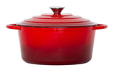 26cm Enamelled Cast Iron French Oven Casserole - Red V196-CIC26R