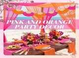 36 Pcs Pink and Orange Party Hand Fan with Gift Bags Decorative Bamboo Folding Fans Bulk Thanks for V1258-DP02-C-2270