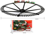 Christmas Train Set with Sounds Lights Electric Rail Car Toy Mini Train Toy Set for Christmas V1294-YM0715-10324230
