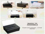 Black Acrylic Donation Box with Lock, Ballot Slot and Removable Sign Holder, 15.7 x 11.5 x 10.2 cm V1188-MS-731-131