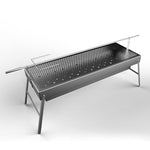 SOGA Stainless Steel Skewer Charcoal BBQ With Grill With Rotisserie TABLETOPSKEWERWITHROTISSERIE