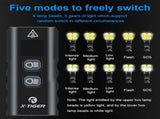 6400mAh USB Rechargeable Bike Light Black V728-OBA1005006997654183