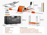 Pocket Hole Jig Kit, 12.7 to 38.1 mm Adjustable, Jig Pocket Hole System with Toolcase, C-Clamp, Step V952-TSXKKJJSTZS0VCOTF001V0