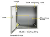 NEMA Steel Enclosure ,12 x 8 x 6'' NEMA 4X Steel Electrical Box, IP66 Waterproof & Dustproof, V952-DQXJSTCFS30X20X15V0