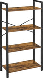 VASAGLE 4-Tier Bookshelf Storage Rack with Steel Frame for Living Room Office Study Hallway V227-9101402100311