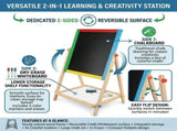 CARLA HOME 2-in-1 Kids Art Easel Chalkboard & Whiteboard V178-36513