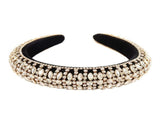 Rhinestone Crystal Padded Headbands for Women Colorful Rhinestone Embellished Velvet Hairband Shinny V1192-AZ-W-17480