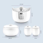 Joyoung White Porclain Slow Cooker 1.8L with 3 Ceramic Inner Containers V214-25