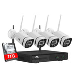 UL-tech Wireless CCTV Security System 8CH NVR 3MP 4 Square Cameras 1TB CCTV-WF-CLA-8C-4P-T