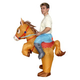 Red Saddle Horse Cartoon Costumes Air Model Inflatable Costume Funny Dress Up Props Halloween Party V1263-JX-7958