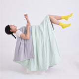 Green and gray combination Cooling Summer Quilt with Ice Silk Fabric Lightweight Breathable Air V888-ELOSUNG48474
