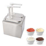 Sauce Dispenser Plastic and Stainless Steel Condiment Pump Station Sauce Dispenser For Kitchen Home V1294-YM0717-3118220188811