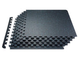 0.56 Inch Thick Gym Floor, 6 Tiles Rubber Top with EVA Foam, 25" x 25" Gym Flooring Workout V952-EVAQXJSHSDZXKEXU0V0