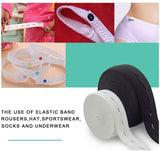 1 Inch by 32 Yard White Buttonhole Elastic Band Heavy Stretch High Elasticity Knit Elastic Band V1258-DP02-F-571