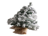17.7in Artificial Mini Xmas Tree Snow Flocked Artificial Pine Xmas Tree for Home Office Party Shop V1294-YM0901-3115240085111
