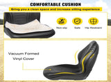 Universal Lawn Tractor Seat Replacement, Compact High Back Mower Seat, Black Vinyl Forklift Seat, V952-MZYHS2QISSGOKYL39V0