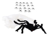 Decorative Spider Spook House Artificial Spider with Fake Cobweb for Party Halloween Festival V1294-YM0523-3115210210811