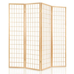 Artiss 4 Panel Room Divider Screen 174x179cm Natural RD-4019-4P-NT