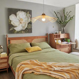 Serene Natural Hand-Woven Bamboo Wave Pendant Lamp Light - Large V563-75230