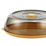 Dish Cover PET Heat Insulation Storage Transparent Dustproof for Home Picnic Cooking Yellow V1294-YM0717-3111220217212