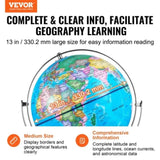 VEVOR Illuminated World Globe with Stand, 330.2 mm, Educational Earth Globe with Stable Heavy Metal V952-DQYJJLFGXZ13SKWELV9