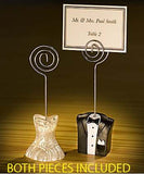 100 Bulk Buy Pack of 50 Bride 50 Groom Wedding Name Card Place Stand - Wedding Table Decoration V382-BGNAMESTANSX100