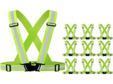 10 Pack Reflective Vests, Adjustable High Visibility security Gear for Men, Women & Babies V1263-JX-3877