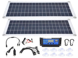 2x10W Solar Panels Kit with 30A Controller Photovoltaic Module USB 5V for RV Boat Emergency Charging V1294-YM0714-3114210110411